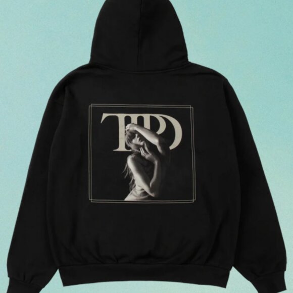Taylor Swift Sweaters - The Tortured Poets Department Black Hoodie